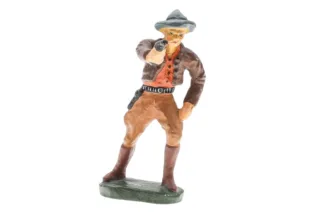 Elastolin Cowboy gehend mit Pistole