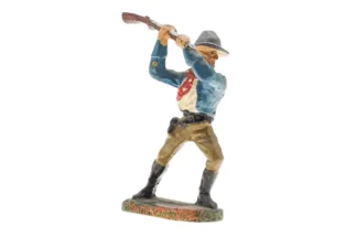 Elastolin Cowboy mit Gewehr schlagend