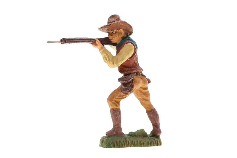 Massefigur Cowboy mit Gewehr stehend schiessend 2 Massefigur Cowboy mit Gewehr stehend schiessend – Bild 2