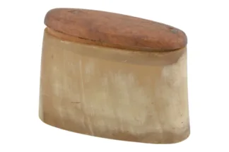 Alte Schnupftabakdose aus Horn mit Deckel zum Schieben