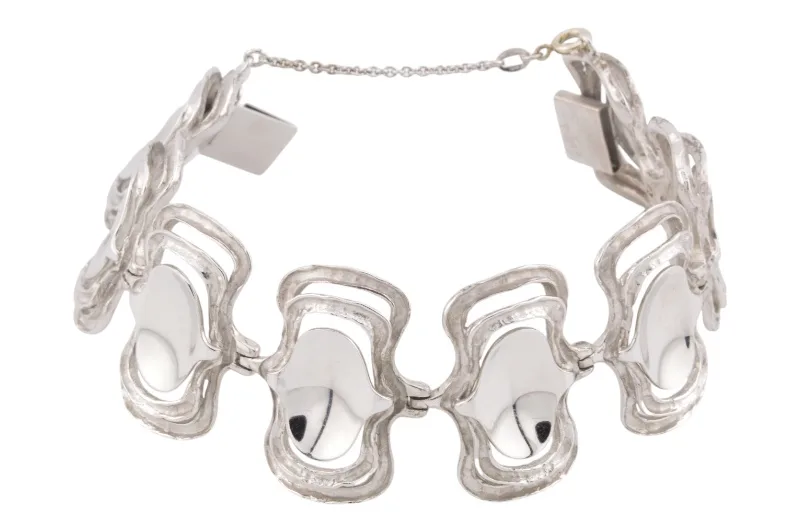 Massives brutalistisches Designer Silberarmband von Relo 2 Massives brutalistisches Designer Silberarmband von Relo – Bild 2