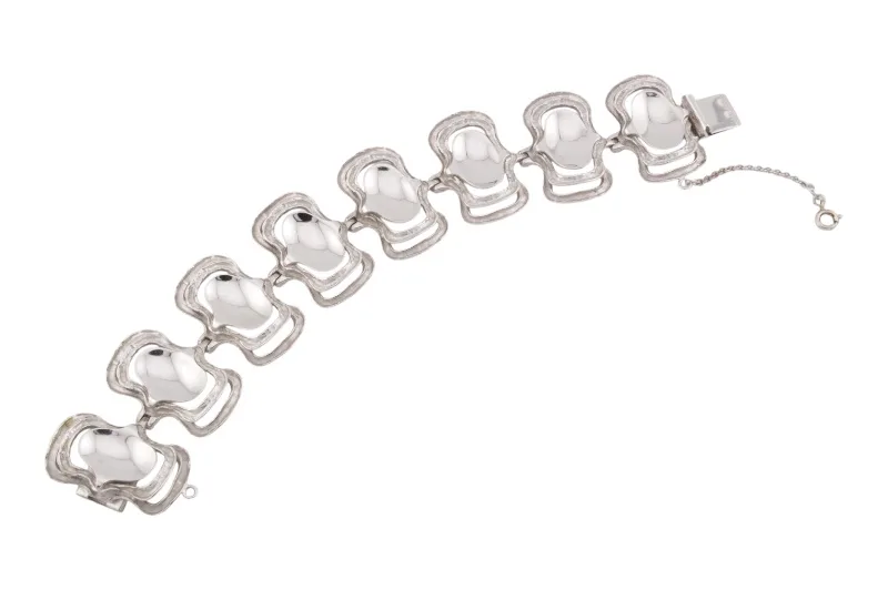 Massives brutalistisches Designer Silberarmband von Relo 3 Massives brutalistisches Designer Silberarmband von Relo – Bild 3