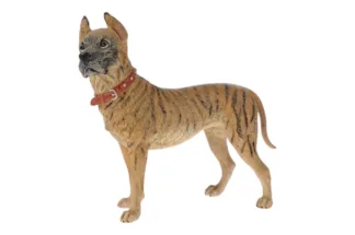 Wiener Bronzefigur Bermann Getigerte Dogge