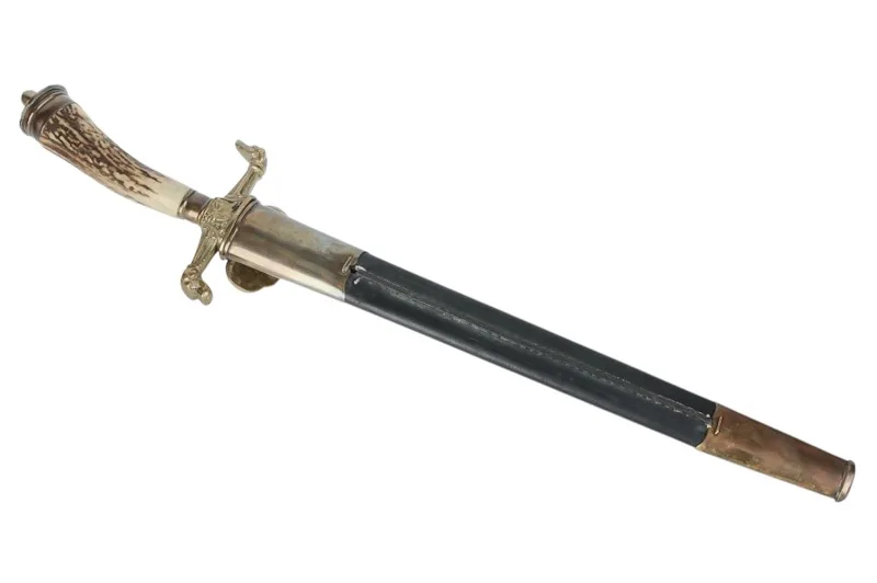 Hirschfänger mit geätzter Klinge Jagddolch Hunting Dagger Solingen 2 Hirschfänger mit geätzter Klinge Jagddolch Hunting Dagger Solingen – Bild 2