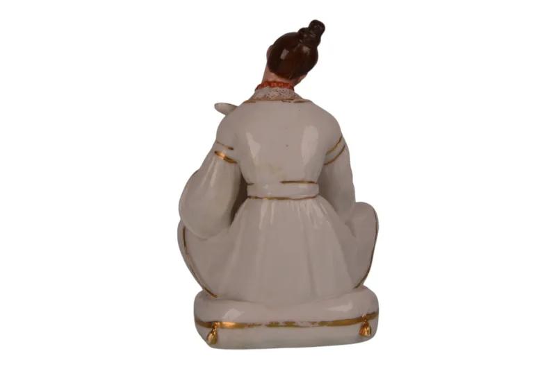 Sitzende Mandoline Spielerin Porzellanfigur von Jacob Petit um 1840 4 Sitzende Mandoline Spielerin Porzellanfigur von Jacob Petit um 1840 – Bild 4