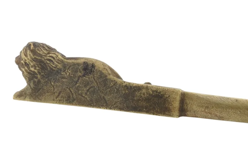 Messing Brieföffner mit Löwe im Jugendstil 6 Messing Brieföffner mit Löwe im Jugendstil – Bild 6