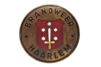 Vintage Antique Batch Pin Brandweer Haarlem