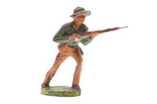 Elastolin Cowboy gehend mit Gewehr