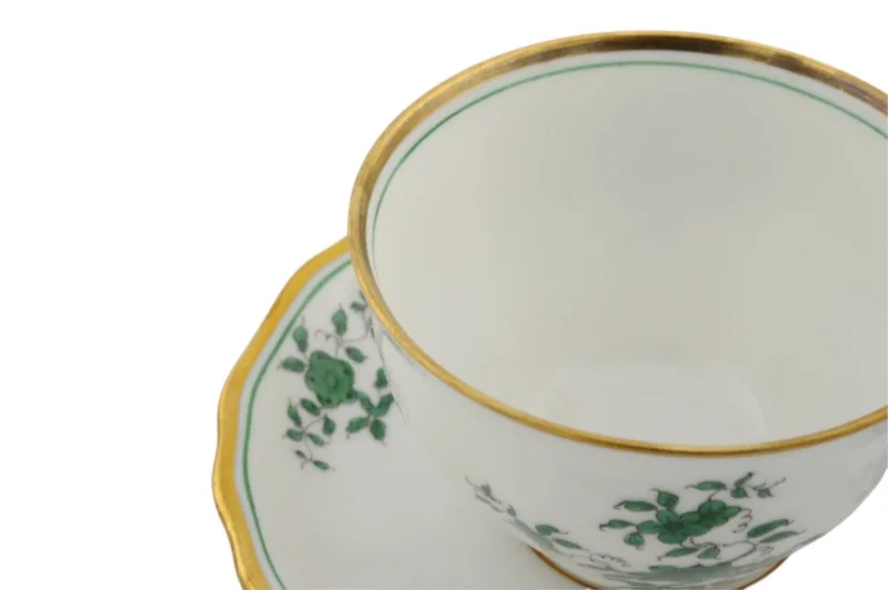 Augarten Porzellan Kaffeetasse mit Untertasse im Prinz Eugen Muster 6 Augarten Porzellan Kaffeetasse mit Untertasse im Prinz Eugen Muster – Bild 6