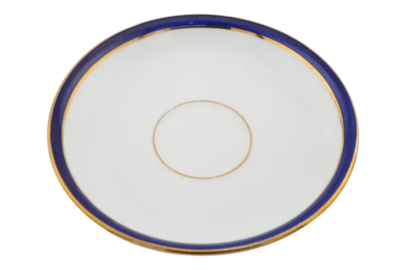 Augarten Porzellan Mokkatasse und Untertasse mit blau goldenen Details 4 Augarten Porzellan Mokkatasse und Untertasse mit blau goldenen Details – Bild 4