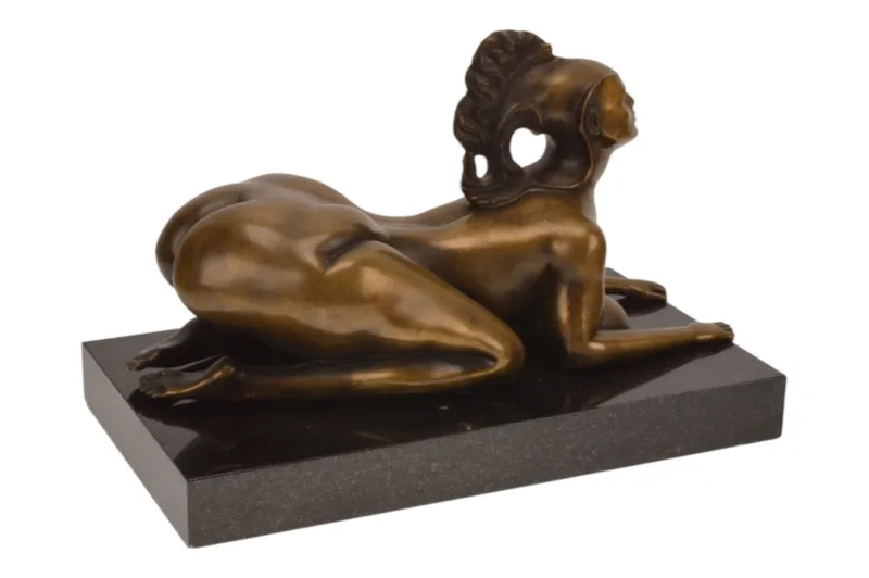 Ernst Fuchs Die Sphinx I Bronzefigur auf Marmorsockel 5 Ernst Fuchs Die Sphinx I Bronzefigur auf Marmorsockel – Bild 5