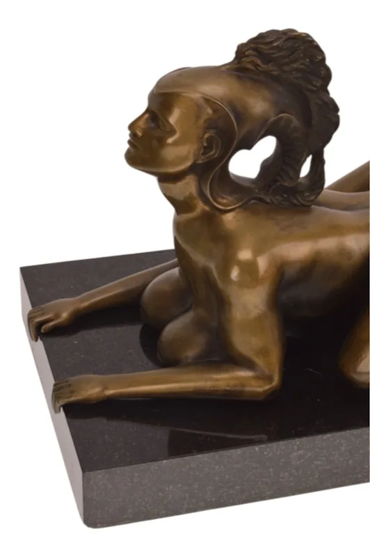 Ernst Fuchs Die Sphinx I Bronzefigur auf Marmorsockel 13 Ernst Fuchs Die Sphinx I Bronzefigur auf Marmorsockel – Bild 13