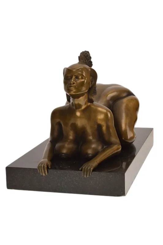 Ernst Fuchs Die Sphinx I Bronzefigur auf Marmorsockel 12 Ernst Fuchs Die Sphinx I Bronzefigur auf Marmorsockel – Bild 12