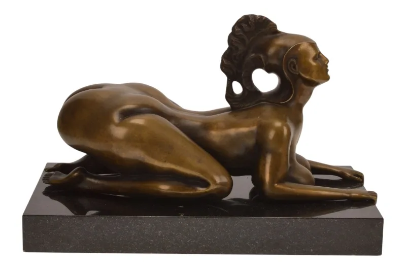 Ernst Fuchs Die Sphinx I Bronzefigur auf Marmorsockel 9 Ernst Fuchs Die Sphinx I Bronzefigur auf Marmorsockel – Bild 9