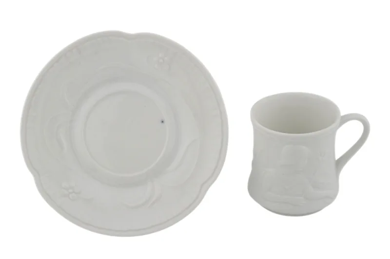 Ginori Porzellan Mokkatasse mit Untertasse aus der Jugendstil Serie IRIS 3 Ginori Porzellan Mokkatasse mit Untertasse aus der Jugendstil Serie IRIS – Bild 3