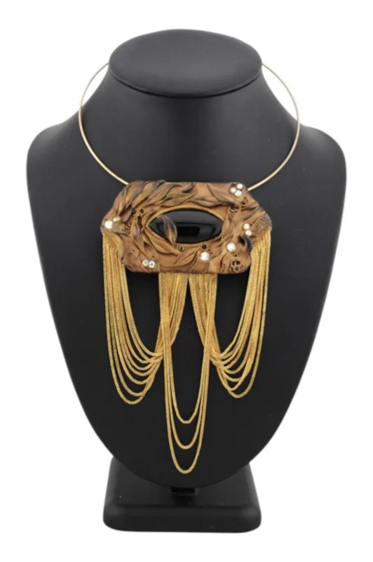 Halskette Collier von MARENA mit schwarzem Schmuckstein 2 Halskette Collier von MARENA mit schwarzem Schmuckstein – Bild 2
