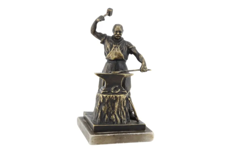 Hufschmied Bronzefigur von Carl Kauba ca. 1900 1 Hufschmied Bronzefigur von Carl Kauba
