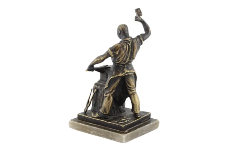 Hufschmied Bronzefigur von Carl Kauba ca. 1900 4 Hufschmied Bronzefigur von Carl Kauba ca. 1900 – Bild 4