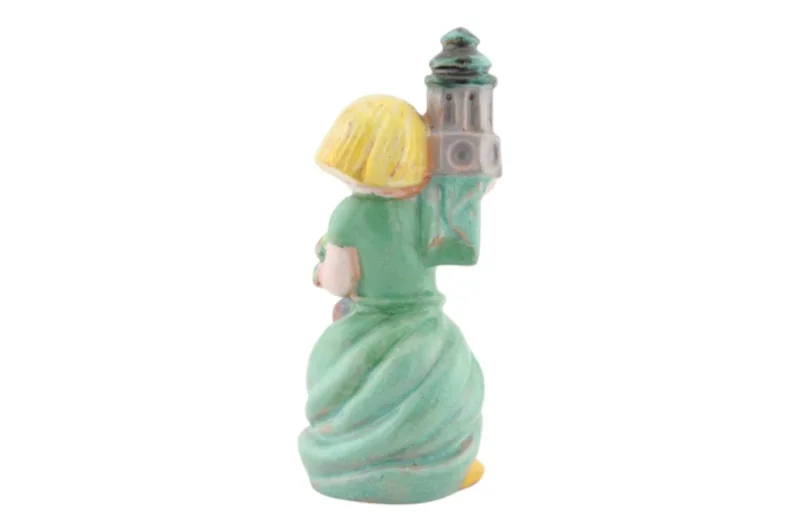 Mädchen Figur mit Blumen und Turm Schleiss Keramik 6 Mädchen Figur mit Blumen und Turm Schleiss Keramik – Bild 6