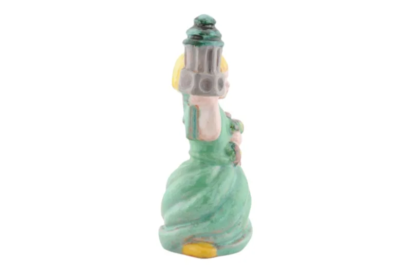 Mädchen Figur mit Blumen und Turm Schleiss Keramik 5 Mädchen Figur mit Blumen und Turm Schleiss Keramik – Bild 5