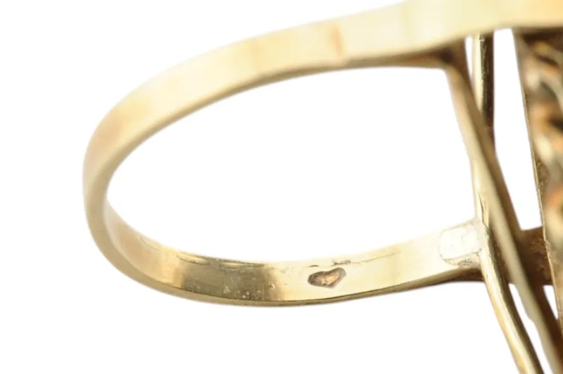 14 Karat Goldring mit schwarzem Stein 7 14 Karat Goldring mit schwarzem Stein – Bild 7