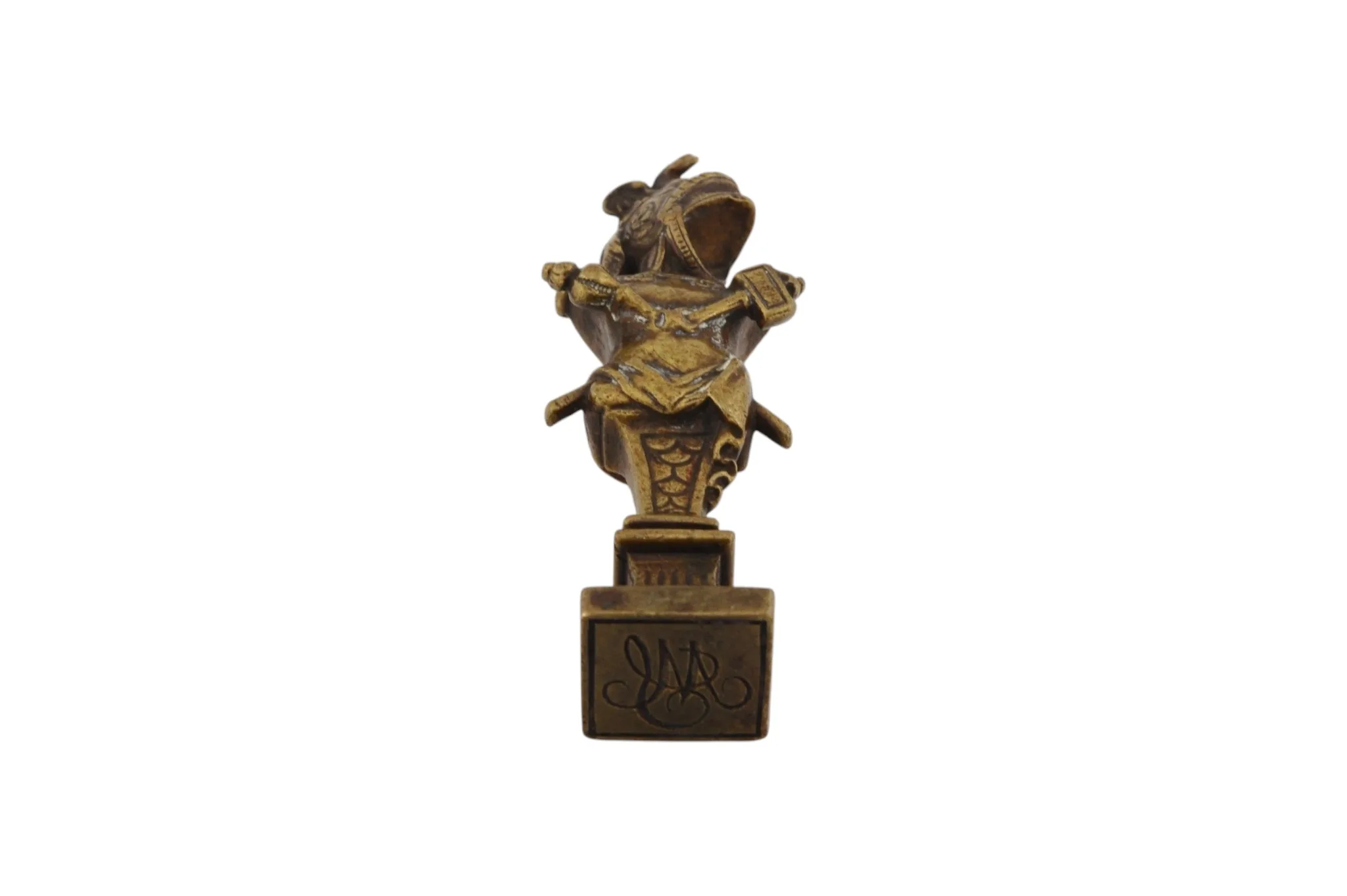 Antiker Siegel/ Petschaft aus Bronze Kriegerfigur 5 Antiker Siegel/ Petschaft aus Bronze Kriegerfigur – Bild 5
