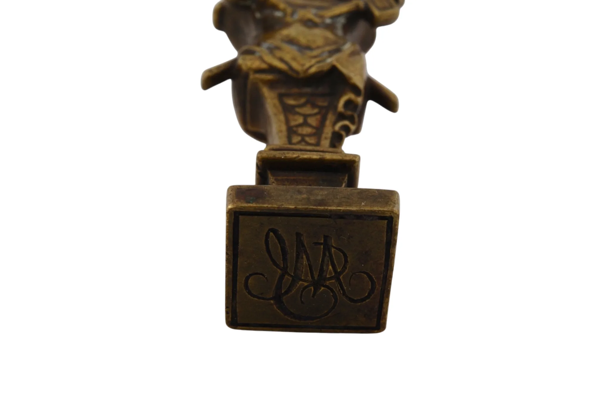 Antiker Siegel/ Petschaft aus Bronze Kriegerfigur 7 Antiker Siegel/ Petschaft aus Bronze Kriegerfigur – Bild 7