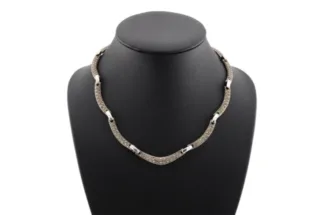 Silber Collier Halskette mit Markasiten