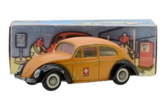 Tekno Denmark VW Käfer Post PTT Schwarz/gelb