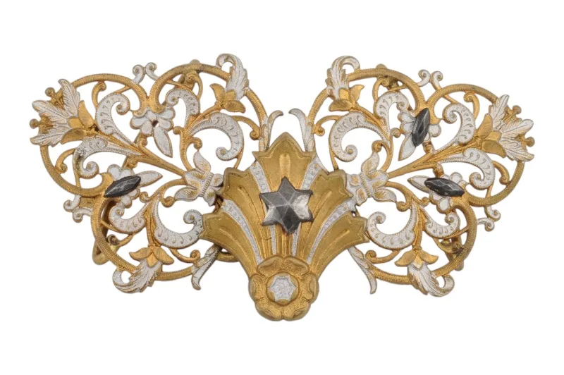 Außergewöhnliche Jugendstil Gürtelschnalle mit Stern 1 Außergewöhlniche Jugendstil Gürtelschnalle mit Stern