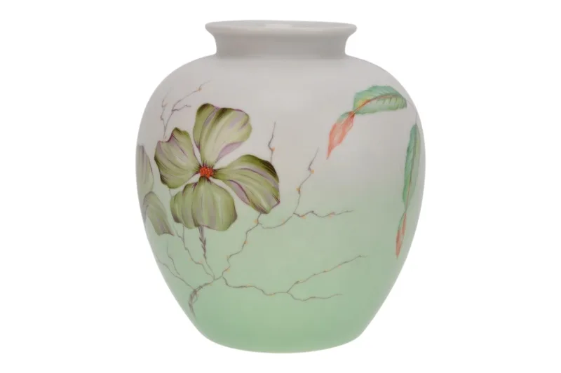 Blassgrüne Rosenthal Porzellanvase mit handgemaltem Blumenmotiv 5 Blassgrüne Rosenthal Porzellanvase mit handgemaltem Blumenmotiv – Bild 5