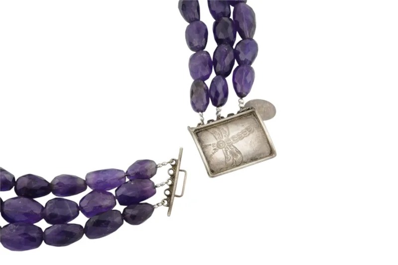 Facettierte Amethyst Kette von Designerin Tanja Curin 5 Facettierte Amethyst Kette von Designerin Tanja Curin – Bild 5