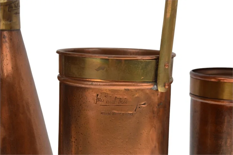 Kupfer Set aus fünf Messbechern und Kanne von Jean Paul Thevenot 6 Kupfer Set aus fünf Messbechern und Kanne von Jean Paul Thevenot – Bild 6